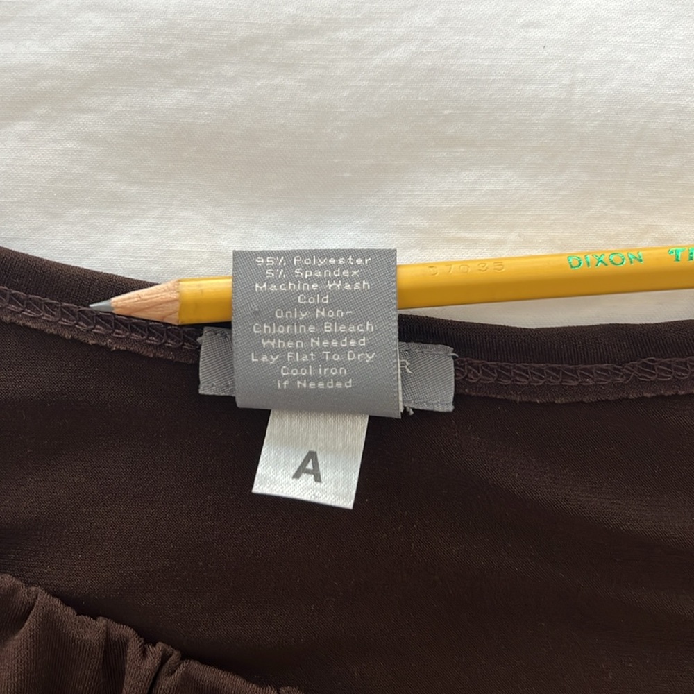 Ann Taylor Brown Ruffle Top - Picture 3 of 6